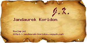 Jandaurek Koridon névjegykártya